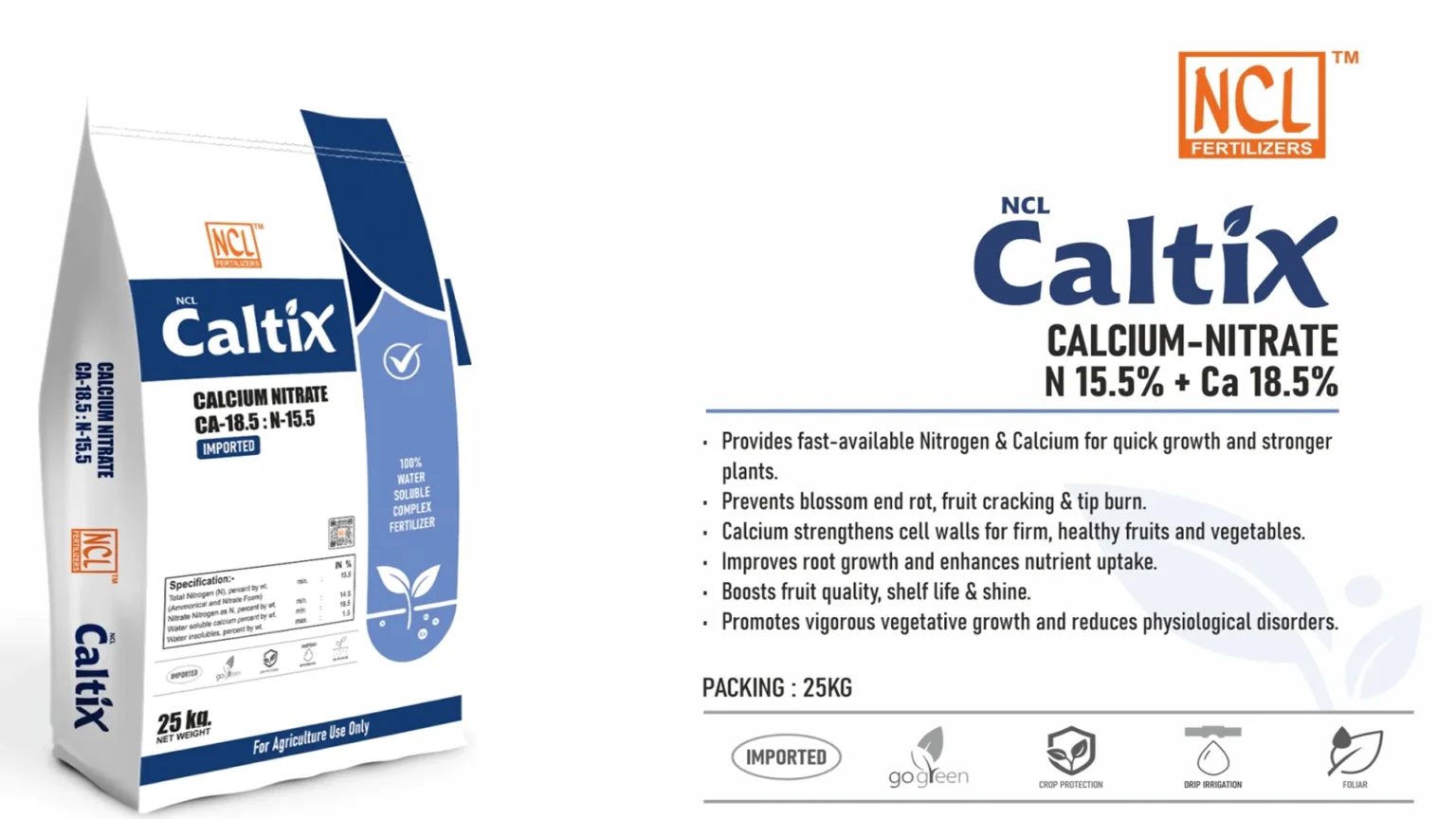 NCL Caltix (Calcium-Nitrate N15.5% + Ca 18.5%)