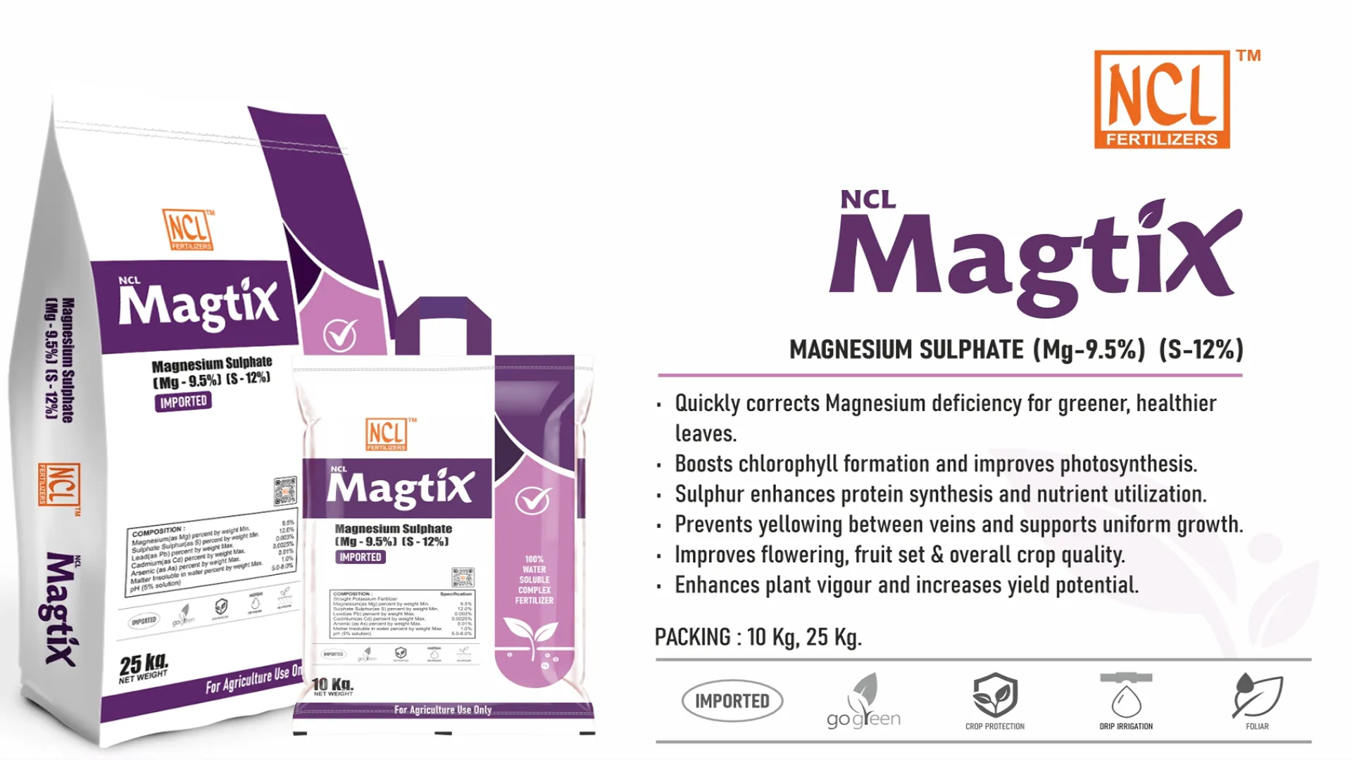 NCL Magtix (MAGNESIUM SULPHATE (Mg-9.5%) (S-12%))
