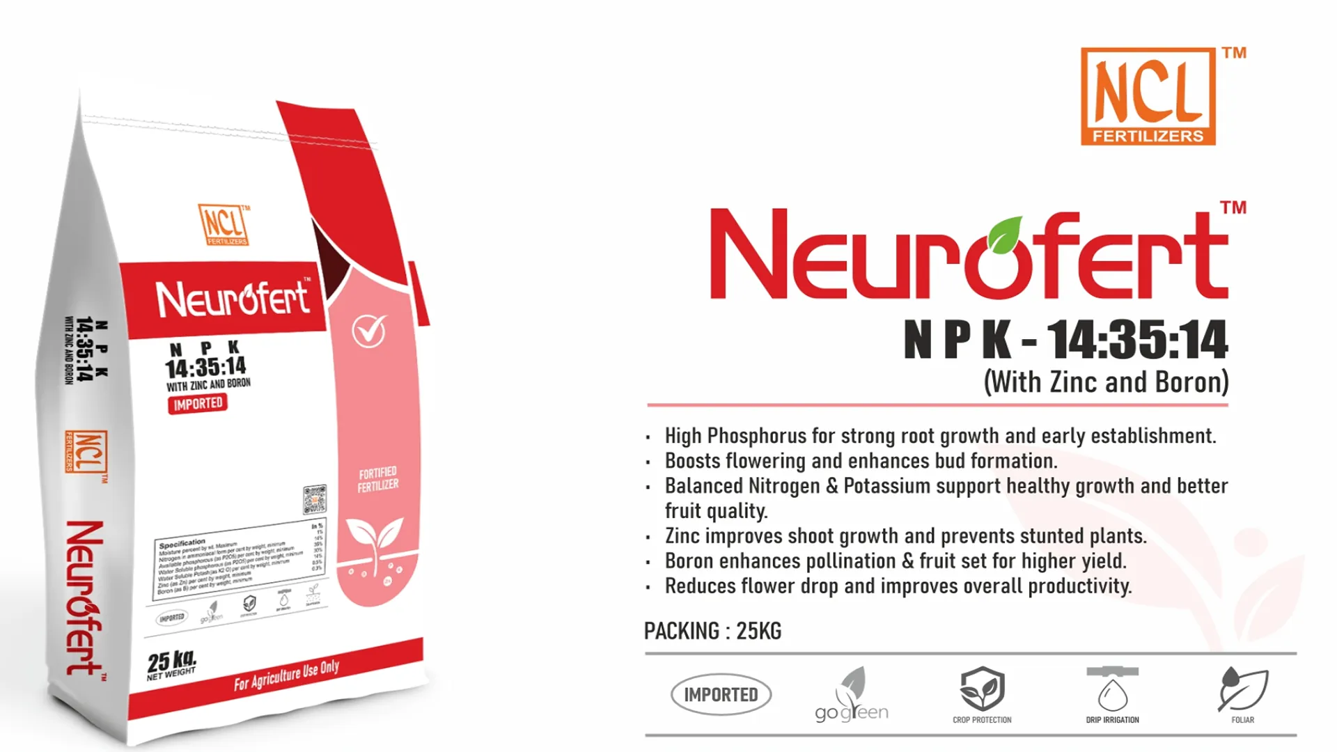 Neurofert NPK 14:35:14 (With Zinc and Boron)