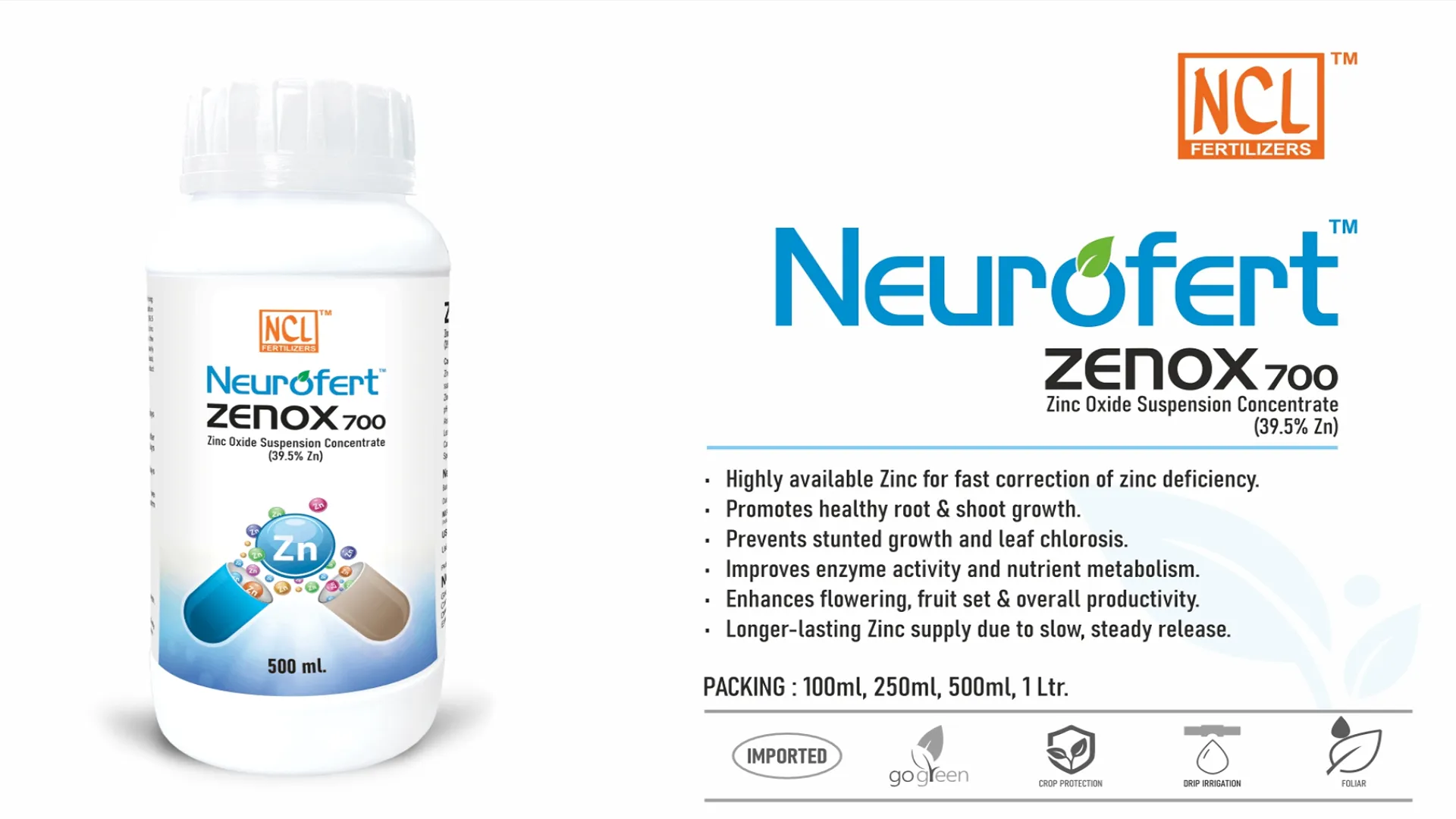 Neurofert ZENOX 700 (Zinc Oxide Suspension Concentrate 39.5% Zn) (Liquid)